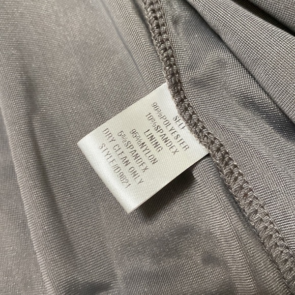 Re:Named Dark Grey Velour Wrap Spaghetti Strap Mini Dress Size S - Picture 3 of 3